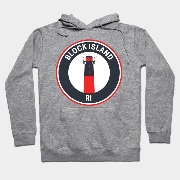 Vintage Block Island Rhode Island Hoodie by fearcity